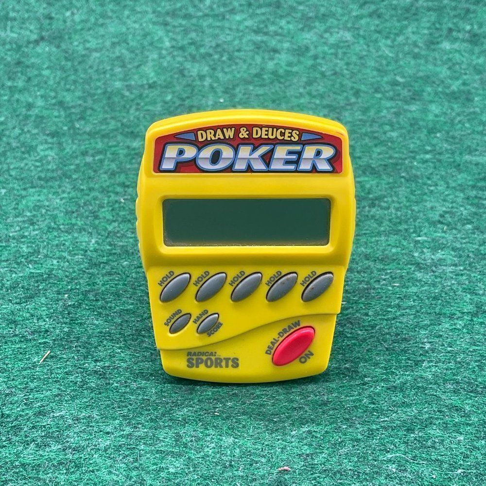 Radica Sports 3414 Sports Draw & Deuces Poker 2 IN 1 Handheld Electronic Game